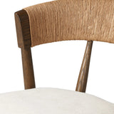 Featuring Buxton Savile Flax Bar + Counter Stool by Four Hands at Amethyst Home. A solid oak counter stool defined by tapered legs and framing gives an updated look to the classic whistler chair. Finished with a paper rush wrapped detail on the back.BarOverall Dimensions: 19.25"w x 22.25"d x 42.75"hWeight: 23.70 lbsCounterOverall Dimensions: 19.50"w x 22.25"d. Amethyst Home provides interior design, new home construction design consulting, vintage area rugs, and lighting in the Houston metro area.