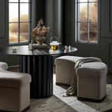 Featuring Candace Harbor Sand Dining Bench by Four Hands at Amethyst Home. Bring a tailored, timeless look to your space with shapely dining bench designed to pair with a round dining table. A burnt oak base grounds a curved frame and seat upholstered in high-performance fabric — perfect for everyday dining. Performance fabrics are specially created to with. Amethyst Home provides interior design, new home construction design consulting, vintage area rugs, and lighting in the San Diego metro area.