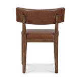 Featuring Cardell Sonoma Chestnut Dining Chair by Four Hands at Amethyst Home. Tan-finished parawood forms a curved barrel back for a shapely take on everyday dining, with top-grain leather seating that moves between styles with ease.Overall Dimensions: 24.00"w x 22.50"d x 32.50"hWeight : 16.53 lbsMaterials : Top Grain Leather, Solid Nettlewood. Amethyst Home provides interior design, new home construction design consulting, vintage area rugs, and lighting in the Laguna Beach metro area.