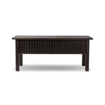 Elevate your workspace with an oak desk inspired by traditional Japanese tansu cabinets Amethyst Home provides interior design, new home construction design consulting, vintage area rugs, and lighting in the Los Angeles metro area.