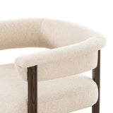 Featuring Cassie Charter Oatmeal Dining Chair by Four Hands at Amethyst Home. Upholstered in high-performance fabric, this sculpted dining style features a comfortable yoke back and exterior fold detailing, all framed by solid ash. Performance fabrics are specially created to withstand spills, stains, high traffic and wear, ensuring long-term comfort a. Amethyst Home provides interior design, new home construction design consulting, vintage area rugs, and lighting in the Salt Lake City metro area.