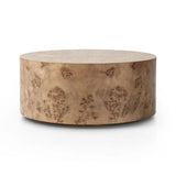 Featuring Caya Caramel Burl Coffee Table by Four Hands at Amethyst Home. Simple drum shaping showcases the natural artistry of the richly grained caramel burl veneer. Its compact size is ideal for smaller spaces.
Overall Dimensions: 31.5" L x 31.5 " W x 13.75" H
Collection: HughesColors: Caramel BurlMaterials: Light Maple Veneer, Poplar PlywoodWeight: 44.09. Amethyst Home provides interior design, new home construction design consulting, vintage area rugs, and lighting in the Nashville metro area.