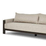 Featuring Chapman Concha Fog Outdoor Metal Sofa by Four Hands at Amethyst Home. Elevate your outdoor space with the Chapman Concha Fog Outdoor Metal Sofa. Featuring a sleek and modern design, this sofa is perfect for lounging and entertaining. Made with durable metal, it is built to withstand the elements. Experience comfort and style in one with the Chapma. Amethyst Home provides interior design, new home construction design consulting, vintage area rugs, and lighting in the Charlotte metro area.