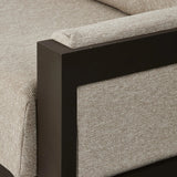 Featuring Chapman Concha Fog Outdoor Metal Sofa by Four Hands at Amethyst Home. Elevate your outdoor space with the Chapman Concha Fog Outdoor Metal Sofa. Featuring a sleek and modern design, this sofa is perfect for lounging and entertaining. Made with durable metal, it is built to withstand the elements. Experience comfort and style in one with the Chapman C. Amethyst Home provides interior design, new home construction design consulting, vintage area rugs, and lighting in the Dallas metro area.