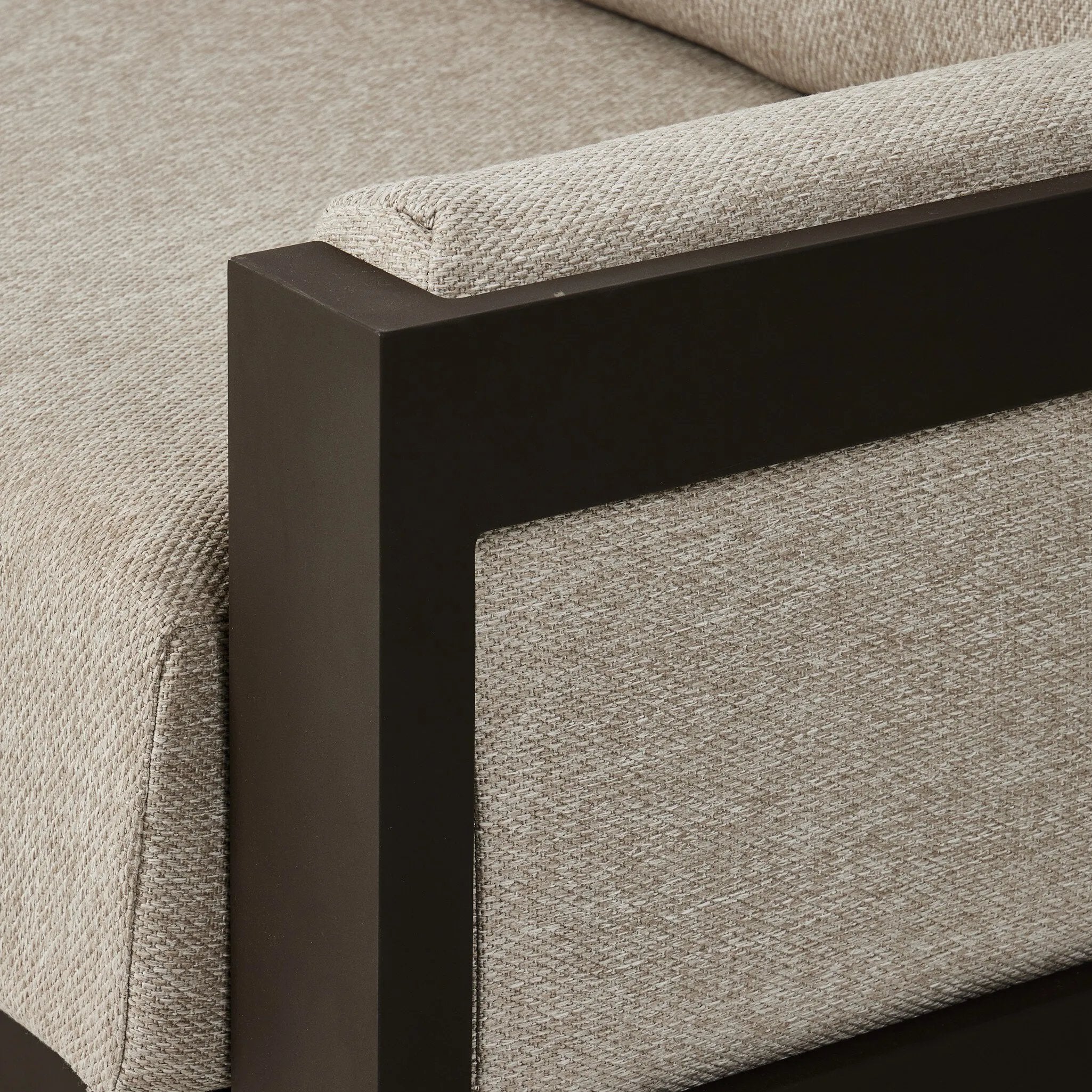 Featuring Chapman Concha Fog Outdoor Metal Sofa by Four Hands at Amethyst Home. Elevate your outdoor space with the Chapman Concha Fog Outdoor Metal Sofa. Featuring a sleek and modern design, this sofa is perfect for lounging and entertaining. Made with durable metal, it is built to withstand the elements. Experience comfort and style in one with the Chapman C. Amethyst Home provides interior design, new home construction design consulting, vintage area rugs, and lighting in the Dallas metro area.