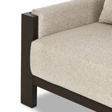 Featuring Chapman Concha Fog Outdoor Metal Sofa by Four Hands at Amethyst Home. Elevate your outdoor space with the Chapman Concha Fog Outdoor Metal Sofa. Featuring a sleek and modern design, this sofa is perfect for lounging and entertaining. Made with durable metal, it is built to withstand the elements. Experience comfort and style in one with the Chapman Co. Amethyst Home provides interior design, new home construction design consulting, vintage area rugs, and lighting in the Miami metro area.