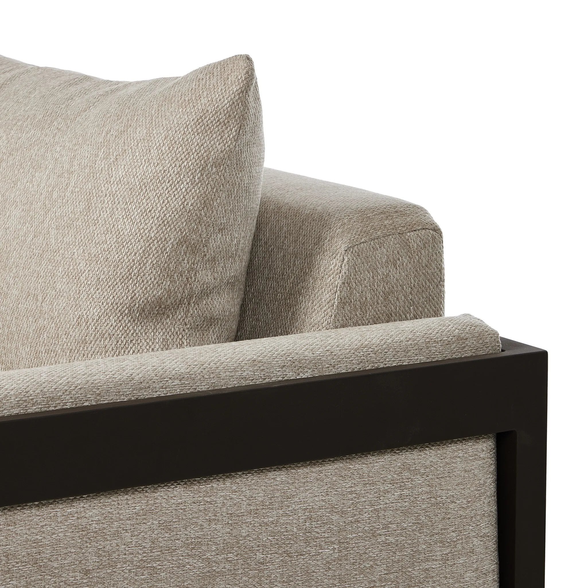 Featuring Chapman Concha Fog Outdoor Metal Sofa by Four Hands at Amethyst Home. Elevate your outdoor space with the Chapman Concha Fog Outdoor Metal Sofa. Featuring a sleek and modern design, this sofa is perfect for lounging and entertaining. Made with durable metal, it is built to withstand the elements. Experience comfort and style in one with the Chapma. Amethyst Home provides interior design, new home construction design consulting, vintage area rugs, and lighting in the Park City metro area.