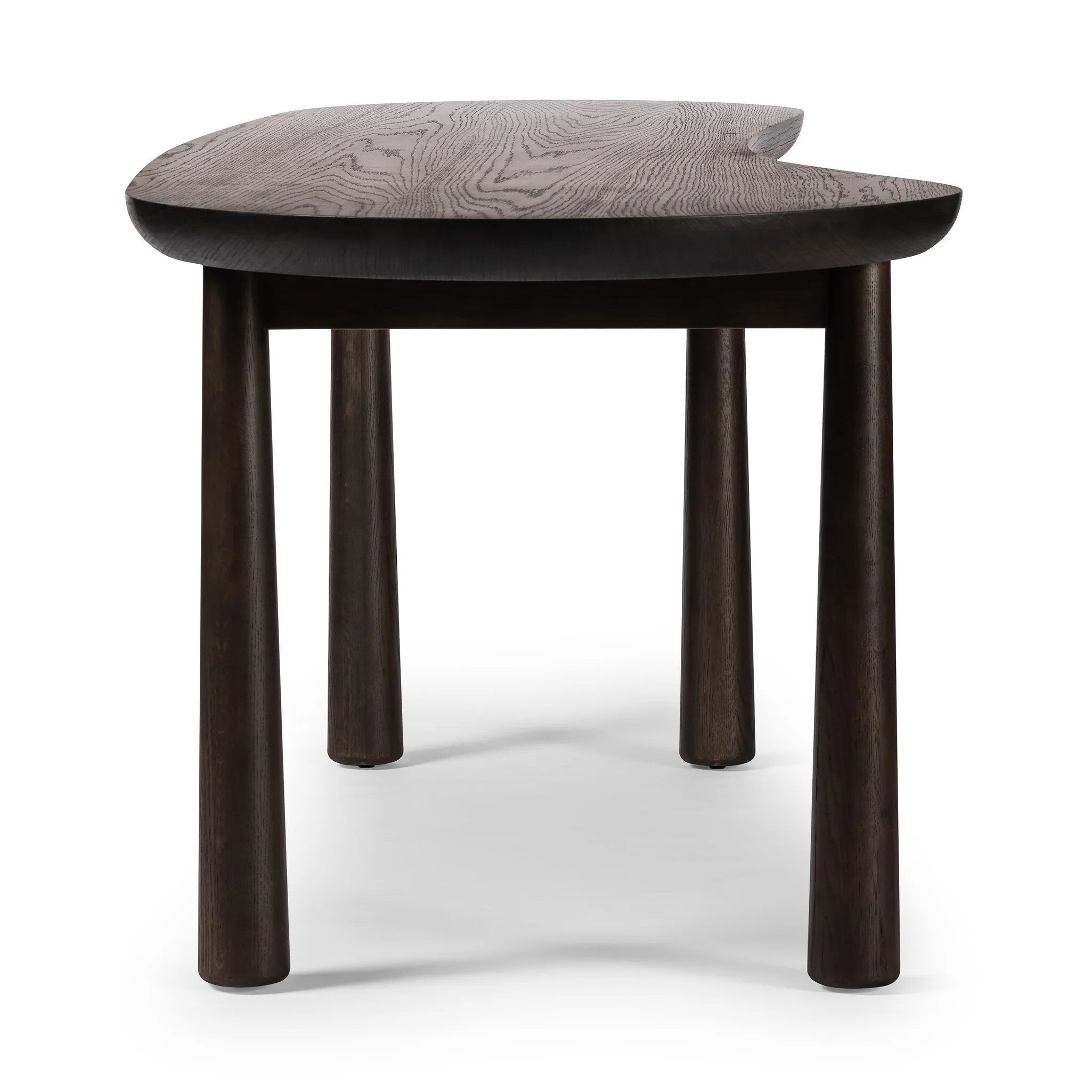 Featuring Clara Sienna Brown Oak Desk by Four Hands at Amethyst Home. A smoothly shaped desk of brown oak veneer stands on tapered, cylindrical legs, meeting clean lines with an organic aesthetic.
Overall Dimensions: 33.5" L x 79.75 " W x 30.0" H
Materials: Solid Oak, Oak Veneer, Poplar Eucalyptus PlywoodWeight: 106.92 lbs. Amethyst Home provides interior design, new home construction design consulting, vintage area rugs, and lighting in the Des Moines metro area.