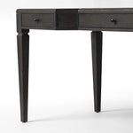 Featuring Claude Distressed Black Oak Veneer Desk by Four Hands at Amethyst Home. This refreshed directoire-style desk pairs a 100% top-grain leather inset top with a unique reverse breakfront and recessed center drawer. Finished in distressed black oak, it offers the workspace a classic yet updated feel.
Overall Dimensions: 28.0" L x 68.0 " W x 30.0" H
Mater. Amethyst Home provides interior design, new home construction design consulting, vintage area rugs, and lighting in the Houston metro area.