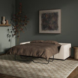 A simply styled sofa with a convenient queen-size pullout bed for guests. Upholstered in Crypton® performance fabric, specially engineered for protection against stains, moisture and odor. Due to the customized nature of made-to-order pieces, no cancellations or returns are accepted Amethyst Home provides interior design, new home construction design consulting, vintage area rugs, and lighting in the Newport Beach metro area.