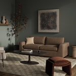 A simply styled sofa with a convenient queen-size pullout bed for guests. Upholstered in Crypton® performance fabric, specially engineered for protection against stains, moisture and odor. Due to the customized nature of made-to-order pieces, no cancellations or returns are accepted Amethyst Home provides interior design, new home construction design consulting, vintage area rugs, and lighting in the Omaha metro area.