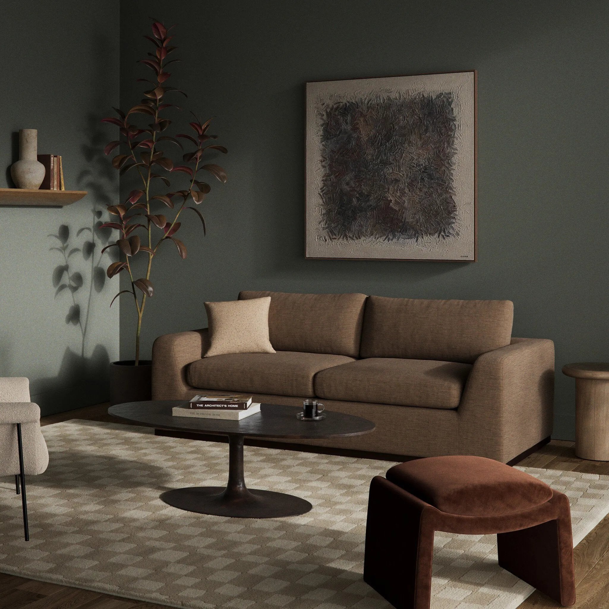 A simply styled sofa with a convenient queen-size pullout bed for guests. Upholstered in Crypton® performance fabric, specially engineered for protection against stains, moisture and odor. Due to the customized nature of made-to-order pieces, no cancellations or returns are accepted Amethyst Home provides interior design, new home construction design consulting, vintage area rugs, and lighting in the Omaha metro area.