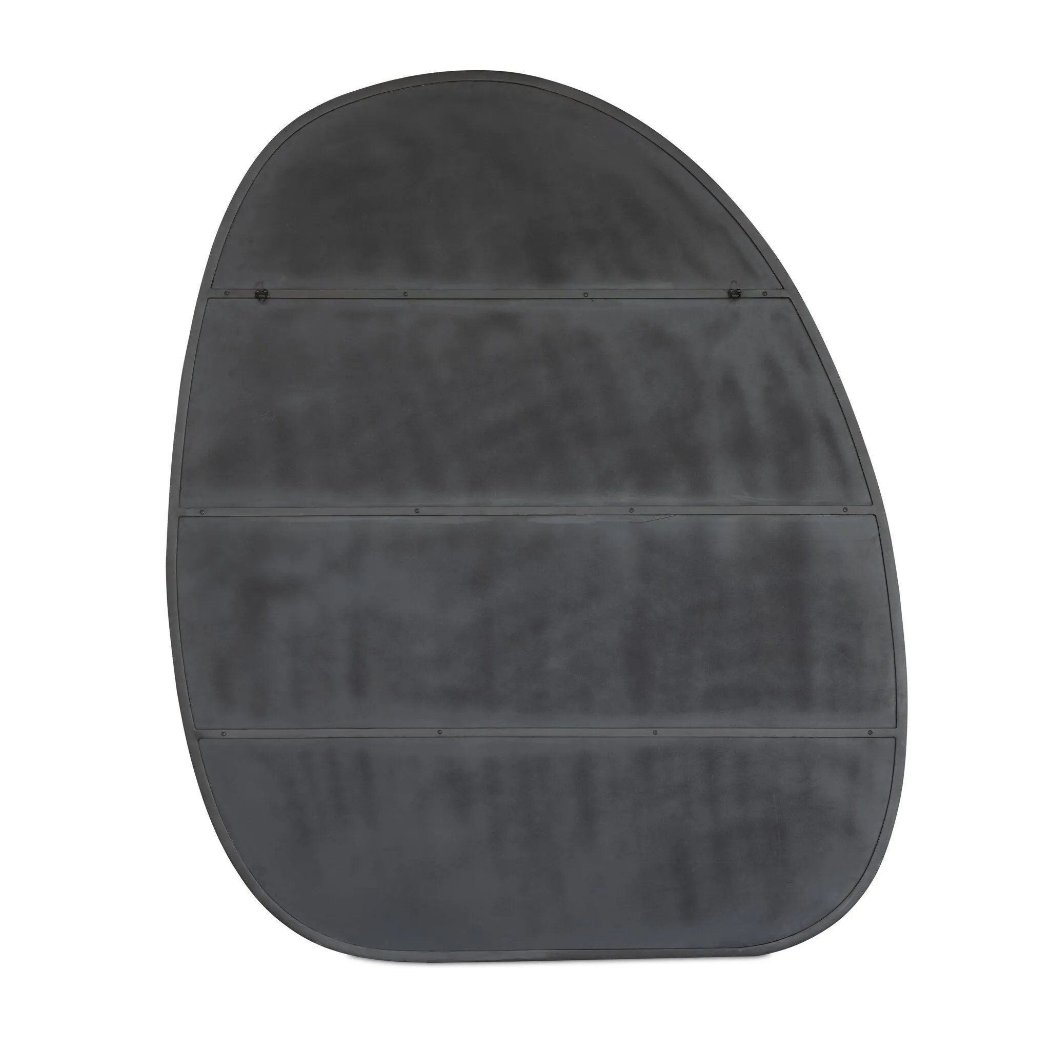 Make your space stand out with a "goes anywhere" wall mirror of soft, fluid lines and asymmetrical shaping. Framed in gunmetal-finished iron, style this mirror in the living room, bedroom or entryway to bring your whole look together Amethyst Home provides interior design, new home construction design consulting, vintage area rugs, and lighting in the Boston metro area.