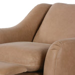 Featuring Crawford Palermo Drift Power Recliner by Four Hands at Amethyst Home. A modern take on the classic recliner. Customize your comfort level with the push of hidden buttons with pieces in our Power Motion collection. Made from caramel top-grain leather, with fiber-and-feather blend cushions plus web suspension for a plush, sink-in experience. A deplo. Amethyst Home provides interior design, new home construction design consulting, vintage area rugs, and lighting in the Nashville metro area.