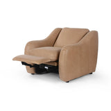 Featuring Crawford Palermo Drift Power Recliner by Four Hands at Amethyst Home. A modern take on the classic recliner. Customize your comfort level with the push of hidden buttons with pieces in our Power Motion collection. Made from caramel top-grain leather, with fiber-and-feather blend cushions plus web suspension for a plush, sink-in experience. A depl. Amethyst Home provides interior design, new home construction design consulting, vintage area rugs, and lighting in the Scottsdale metro area.