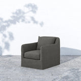 Featuring Dade Outdoor Swivel Chair - Charcoal by Four Hands at Amethyst Home. This Dade Outdoor Swivel Chair - Charcoal is a fresh, outdoor-friendly spin on the swivel chair. Removable charcoal slipcover meets style with sensibility. Great in pairs. Cover or store inside during inclement weather and when not in use.
Overall Dimensions: 27"W x 33.75"L x 29.50. Amethyst Home provides interior design, new home construction design consulting, vintage area rugs, and lighting in the Houston metro area.
