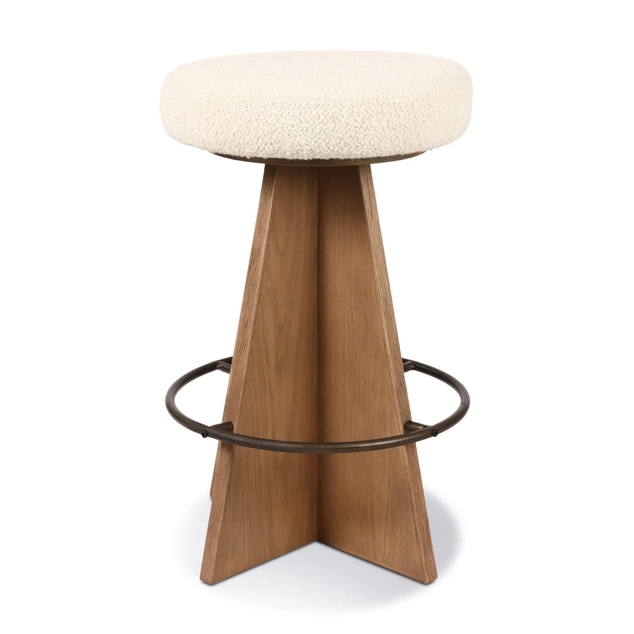 Damon Durham Cream Swivel Bar + Counter Stool
