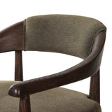 Featuring Dane Broadway Olive Stool by Four Hands at Amethyst Home. Traditional safari styling is brought to modern speed. A solid wood frame features a webbed seating structure that brings a supported, sink-in feel to the entire piece. The upholstered back, strap details and loose cushion are finished in an olive flax/linen-blend fabric. Perfectly sized for . Amethyst Home provides interior design, new home construction design consulting, vintage area rugs, and lighting in the Houston metro area.