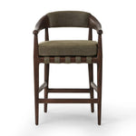Featuring Dane Broadway Olive Stool by Four Hands at Amethyst Home. Traditional safari styling is brought to modern speed. A solid wood frame features a webbed seating structure that brings a supported, sink-in feel to the entire piece. The upholstered back, strap details and loose cushion are finished in an olive flax/linen-blend fabric. Perfectly sized fo. Amethyst Home provides interior design, new home construction design consulting, vintage area rugs, and lighting in the Park City metro area.