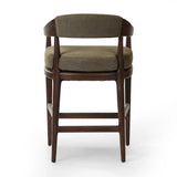 Featuring Dane Broadway Olive Stool by Four Hands at Amethyst Home. Traditional safari styling is brought to modern speed. A solid wood frame features a webbed seating structure that brings a supported, sink-in feel to the entire piece. The upholstered back, strap details and loose cushion are finished in an olive flax/linen-blend fabric. Perfectly sized for. Amethyst Home provides interior design, new home construction design consulting, vintage area rugs, and lighting in the Portland metro area.