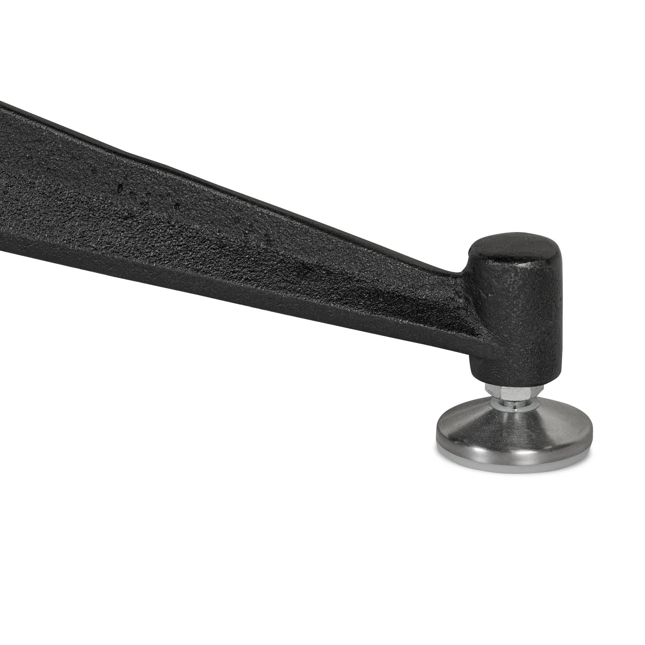 All in. The wood table top of this poker table from District Eight is finished in felt for easy card grabbing, and accented by a leather cushioned edge for comfort. Supported by an industrial cast iron trestle pedestal base, finished with adjustable feet. Amethyst Home provides interior design, new home construction design consulting, vintage area rugs, and lighting in the Kansas City metro area.