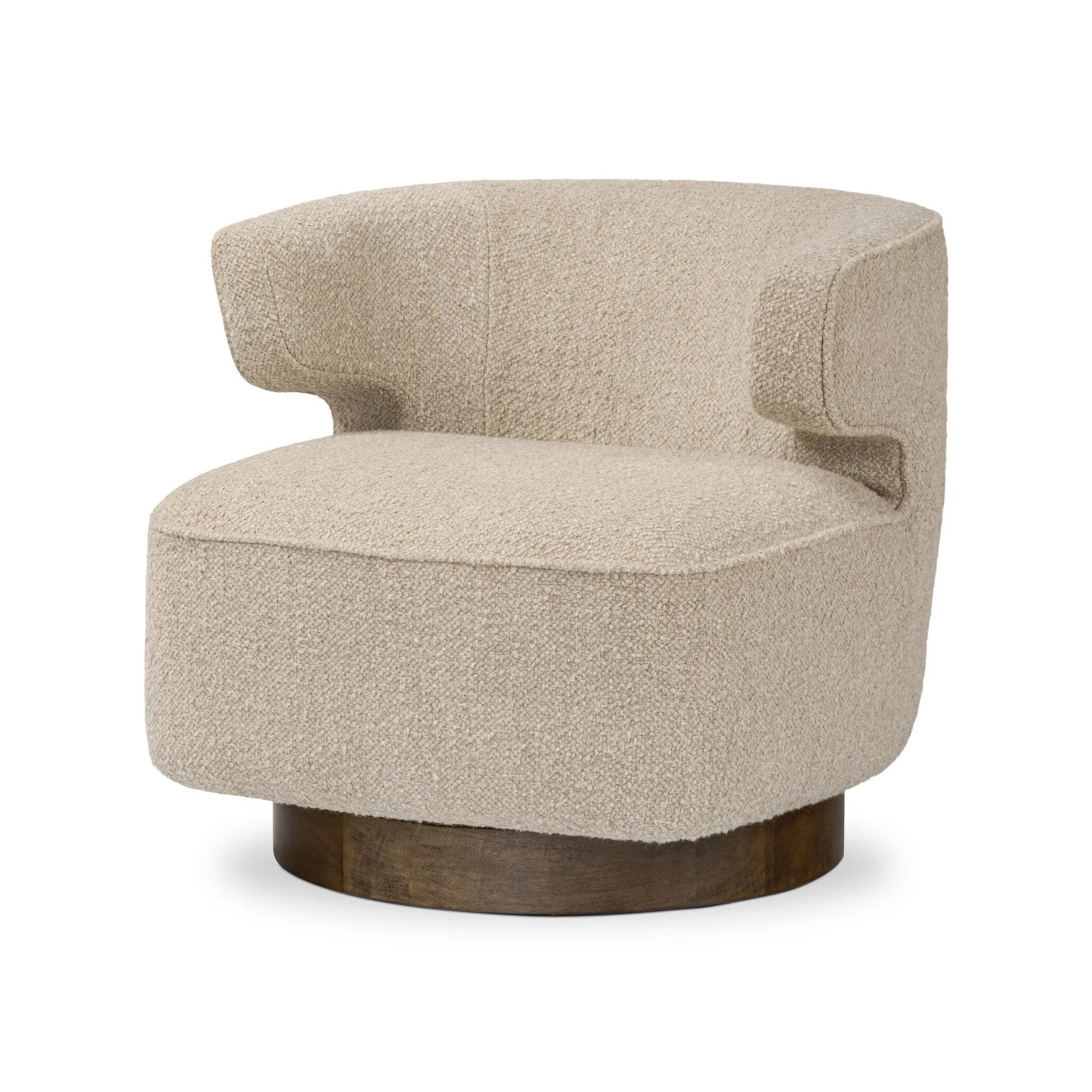 Featuring Dottie Berber Oatmeal Swivel Chair by Four Hands at Amethyst Home. Experience the perfect balance of style and comfort with our Dottie Berber Oatmeal Swivel Chair. Its unique swivel feature allows for easy movement and the oatmeal-colored berber fabric adds warmth and texture to any room.
Overall Dimensions: 33.75" L x 29.0 " W x 27.25" H
Materials. Amethyst Home provides interior design, new home construction design consulting, vintage area rugs, and lighting in the Portland metro area.