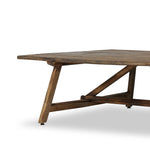 Featuring Elio Burnt Bleached Oak Small Coffee Table by Four Hands at Amethyst Home. Center your living space with a Wabi Sabi-inspired coffee table. Crafted from burnt bleached oak with a trellis base and wide plank top, this artisanal piece embraces the natural cracks and graining reflective of organic materials to bring a beautiful, character-rich look to y. Amethyst Home provides interior design, new home construction design consulting, vintage area rugs, and lighting in the Dallas metro area.