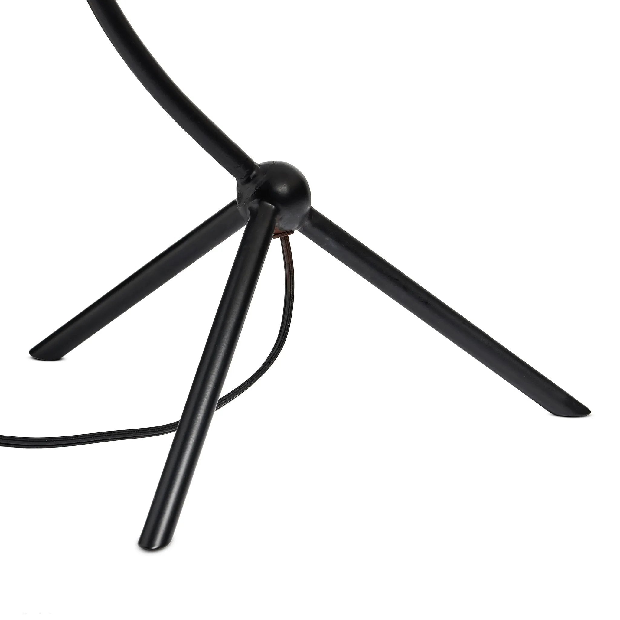 Featuring Emile Matte Black Table Lamp by Four Hands at Amethyst Home. A dramatically curved silhouette and tripod base of matte black metal pair with a flax linen shade for a shapely, minimalist feel.Overall Dimensions: 16.50"w x 14.00"d x 19.00"hWeight : 3.22 lbsMaterials : Iron, Thermoplastic, 75% Flax/Linen, 25% Cotton. Amethyst Home provides interior design, new home construction design consulting, vintage area rugs, and lighting in the Seattle metro area.