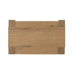 Built from thick-cut oak and veneers with an aged smoked finish, this farmhouse-inspired nightstand features softened edges, fastening details, integrated wood hardware and soft-close drawer glides for quality construction Amethyst Home provides interior design, new home construction design consulting, vintage area rugs, and lighting in the Los Angeles metro area.