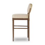 Featuring Esther Lavon Flint Bar + Counter Stool by Four Hands at Amethyst Home. Modern materials place an updated twist on the traditional bar stool. Linen/cotton blend cushioning features a faint pinstripe for a unique-while-versatile look. Simply framed by brown oak and perfect in pairs or multiples. Overall Dimensions: Counter:
21.25"w x 24.25"d x 40.00"h. Amethyst Home provides interior design, new home construction design consulting, vintage area rugs, and lighting in the Seattle metro area.