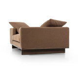 Featuring Everly Antwerp Cafe Tete A Tete Chaise by Four Hands at Amethyst Home. Classic goes contemporary. A cocoa-finished parawood base supports low, deep seating of performance-grade upholstery. Designed with track arms on both ends for a clean touch. Performance fabrics are specially created to withstand spills, stains, high traffic and wear, ensuring lon. Amethyst Home provides interior design, new home construction design consulting, vintage area rugs, and lighting in the Austin metro area.