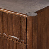 Featuring Ezri Cocoa Oak 6 Drawer Dresser by Four Hands at Amethyst Home. Cocoa-finished oak, organic carving and cylinder legs fuse for a primitive look, while wood's varying grain colors add unique character to each piece.
Overall Dimensions: 22.0" L x 70.0 " W x 33.75" H
Collection: AidenColors: Cocoa OakMaterials: Solid Oak, Solid MangoWeight: 271.39 lb. Amethyst Home provides interior design, new home construction design consulting, vintage area rugs, and lighting in the Charlotte metro area.
