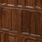 Featuring Ezri Cocoa Oak 6 Drawer Dresser by Four Hands at Amethyst Home. Cocoa-finished oak, organic carving and cylinder legs fuse for a primitive look, while wood's varying grain colors add unique character to each piece.
Overall Dimensions: 22.0" L x 70.0 " W x 33.75" H
Collection: AidenColors: Cocoa OakMaterials: Solid Oak, Solid MangoWeight: 271.39 lbs. Amethyst Home provides interior design, new home construction design consulting, vintage area rugs, and lighting in the Tampa metro area.