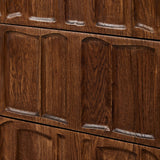 Featuring Ezri Cocoa Oak 6 Drawer Dresser by Four Hands at Amethyst Home. Cocoa-finished oak, organic carving and cylinder legs fuse for a primitive look, while wood's varying grain colors add unique character to each piece.
Overall Dimensions: 22.0" L x 70.0 " W x 33.75" H
Collection: AidenColors: Cocoa OakMaterials: Solid Oak, Solid MangoWeight: 271.39 lbs. Amethyst Home provides interior design, new home construction design consulting, vintage area rugs, and lighting in the Tampa metro area.