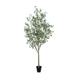 High-quality construction crafts the branches and disc-shaped leaves of this faux eucalyptus tree, for a realistic look that's designed for easy living. Ships in a black plastic liner pot. For indoor use only Amethyst Home provides interior design, new home construction design consulting, vintage area rugs, and lighting in the Tampa metro area.