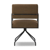 A dramatically slim frame of black hammered iron supports comfortable swivel seating upholstered in specialized performance fabric. Soft, easy to clean and free of PFAS, Crypton® performance fabric is specially engineered for protection against stains, moisture and odor Amethyst Home provides interior design, new home construction design consulting, vintage area rugs, and lighting in the Seattle metro area.