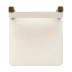 Mixed materials at their finest. Brown parawood forms a slight, simple frame for squared seating of neutral performance-grade upholstery. Charcoal top-grain leather backing takes this modern-minded dining chair to the next level Amethyst Home provides interior design, new home construction design consulting, vintage area rugs, and lighting in the Seattle metro area.