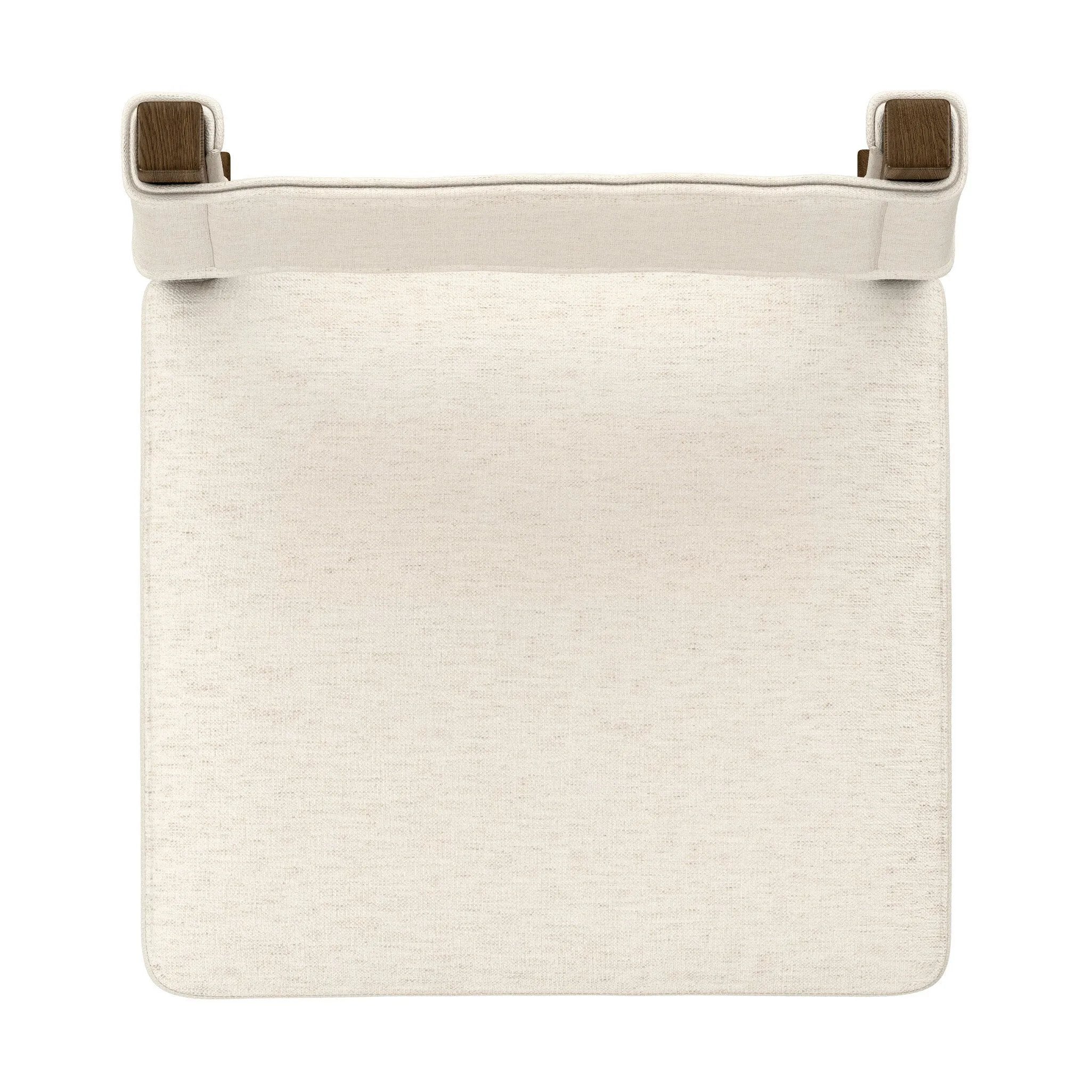 Mixed materials at their finest. Brown parawood forms a slight, simple frame for squared seating of neutral performance-grade upholstery. Charcoal top-grain leather backing takes this modern-minded dining chair to the next level Amethyst Home provides interior design, new home construction design consulting, vintage area rugs, and lighting in the Seattle metro area.