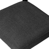 Featuring Ferris Gibson Black Dining Chair by Four Hands at Amethyst Home. Mixed materials at their finest. Black ash forms a slight, simple frame for squared seating of neutral performance-grade upholstery. Black top-grain leather backing takes this modern-minded dining chair to the next level.Overall Dimensions: 20.00"w x 22.00"d x 32.00"hWeight : 16.53. Amethyst Home provides interior design, new home construction design consulting, vintage area rugs, and lighting in the Los Angeles metro area.