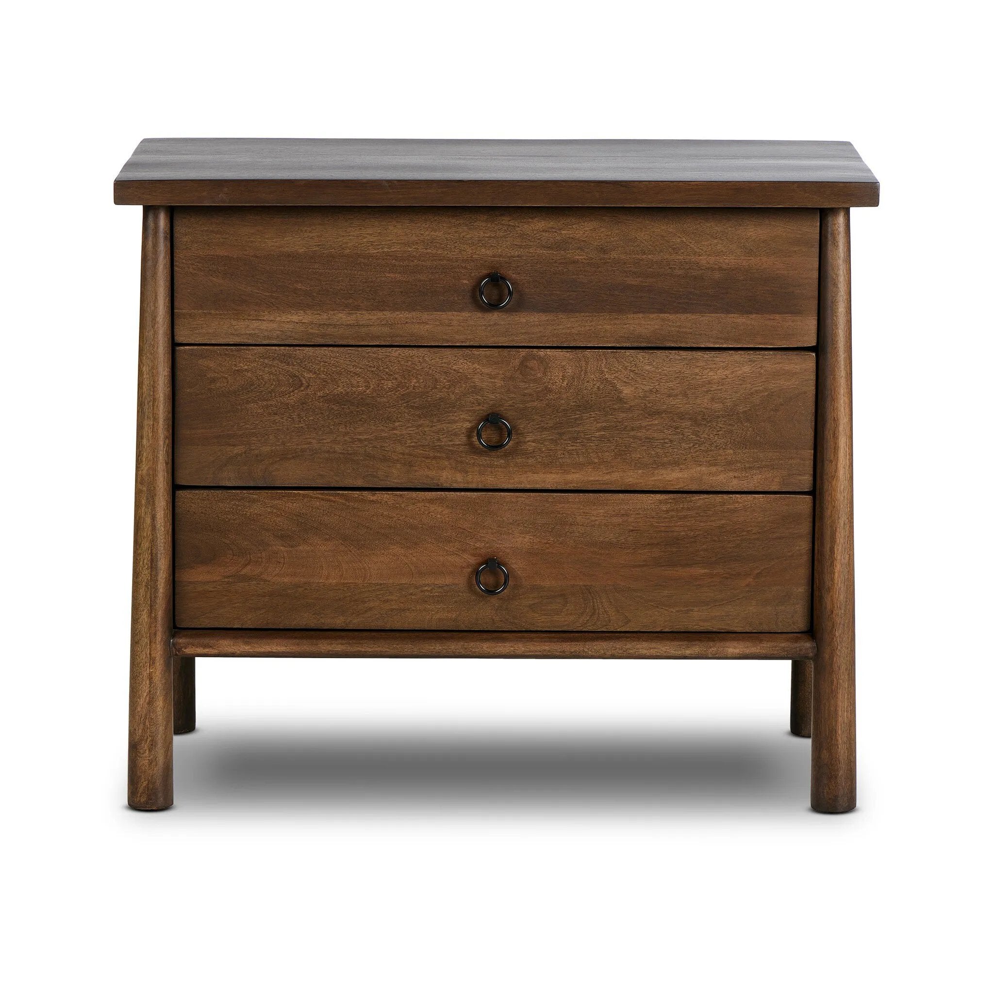 Featuring Freddie Brown Chest by Four Hands at Amethyst Home. Inspired by French antique design, this dresser stands on round tapered legs with a prominent overhang top. Made of mango wood with cast iron key ring pulls, three drawers make it a versatile choice as a dresser or nightstand.
Overall Dimensions: 20.0" L x 40.0 " W x 34.0" H
Collection: MayaColors:. Amethyst Home provides interior design, new home construction design consulting, vintage area rugs, and lighting in the Houston metro area.