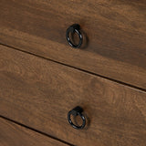 Featuring Freddie Brown Chest by Four Hands at Amethyst Home. Inspired by French antique design, this dresser stands on round tapered legs with a prominent overhang top. Made of mango wood with cast iron key ring pulls, three drawers make it a versatile choice as a dresser or nightstand.
Overall Dimensions: 20.0" L x 40.0 " W x 34.0" H
Collection: MayaCol. Amethyst Home provides interior design, new home construction design consulting, vintage area rugs, and lighting in the Los Angeles metro area.