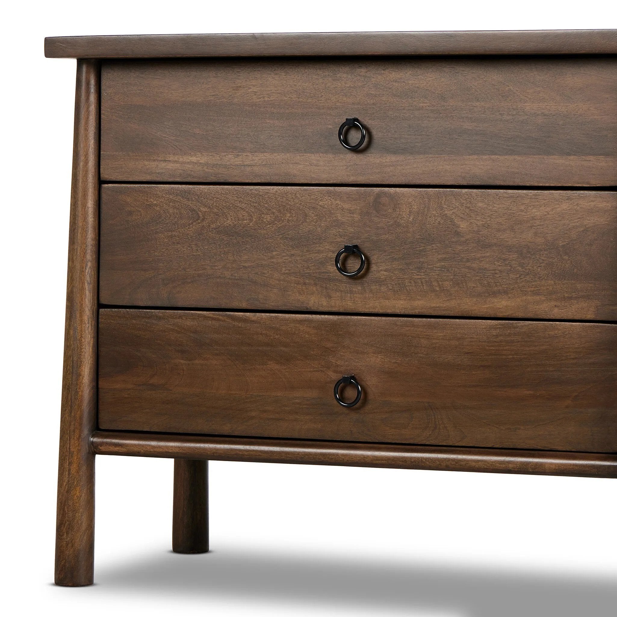 Featuring Freddie Brown Chest by Four Hands at Amethyst Home. Inspired by French antique design, this dresser stands on round tapered legs with a prominent overhang top. Made of mango wood with cast iron key ring pulls, three drawers make it a versatile choice as a dresser or nightstand.
Overall Dimensions: 20.0" L x 40.0 " W x 34.0" H
Collection: MayaColors: B. Amethyst Home provides interior design, new home construction design consulting, vintage area rugs, and lighting in the Omaha metro area.