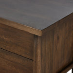 Featuring Freddie Brown Nightstand by Four Hands at Amethyst Home. Inspired by French antique design, this dresser stands on round tapered legs with a prominent overhang top. Made of mango wood with cast iron key ring pulls, two drawers make it a versatile choice as a dresser or nightstand.
Overall Dimensions: 22.0" L x 32.0 " W x 26.0" H
Collection: May. Amethyst Home provides interior design, new home construction design consulting, vintage area rugs, and lighting in the Laguna Beach metro area.