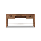 Featuring Glenview Weathered Oak Veneer Desk by Four Hands at Amethyst Home. Traditional, reimagined. Made from rustic weathered oak, this desk brings generous storage space to the office. Simple hardware is finished in an aged bronze.Overall Dimensions: 67.50"w x 27.50"d x 31.00"hWeight : 148.37 lbsMaterials: Thick Oak Veneer, Solid Oak. Amethyst Home provides interior design, new home construction design consulting, vintage area rugs, and lighting in the Boston metro area.