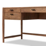 Featuring Glenview Weathered Oak Veneer Desk by Four Hands at Amethyst Home. Traditional, reimagined. Made from rustic weathered oak, this desk brings generous storage space to the office. Simple hardware is finished in an aged bronze.Overall Dimensions: 67.50"w x 27.50"d x 31.00"hWeight : 148.37 lbsMaterials: Thick Oak Veneer, Solid Oak. Amethyst Home provides interior design, new home construction design consulting, vintage area rugs, and lighting in the Nashville metro area.