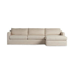 Featuring Hampton Evere Creme 2-Piece Right Chaise Slipcover Sectional by Four Hands at Amethyst Home. Proudly built by American makers using US-sourced materials and mechanisms. This slipcovered sectional features clean track arms for a classic, traditional look, PFAS-free performance fabric, and feather filling for a plush sit. Slipcovered styles are. Amethyst Home provides interior design, new home construction design consulting, vintage area rugs, and lighting in the Salt Lake City metro area.