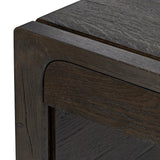Featuring Henry Charcoal Oak Thick Veneer Desk by Four Hands at Amethyst Home. Made from solid reclaimed oak finished in a rustic charcoal, this slim-profile desk shapes subtly curved corners, bringing a handcrafted look to a minimalist form. Designed in partnership with longtime Four Hands collaborator Thomas Bina and Brazilian designer Ronald Sasson.Overa. Amethyst Home provides interior design, new home construction design consulting, vintage area rugs, and lighting in the Nashville metro area.