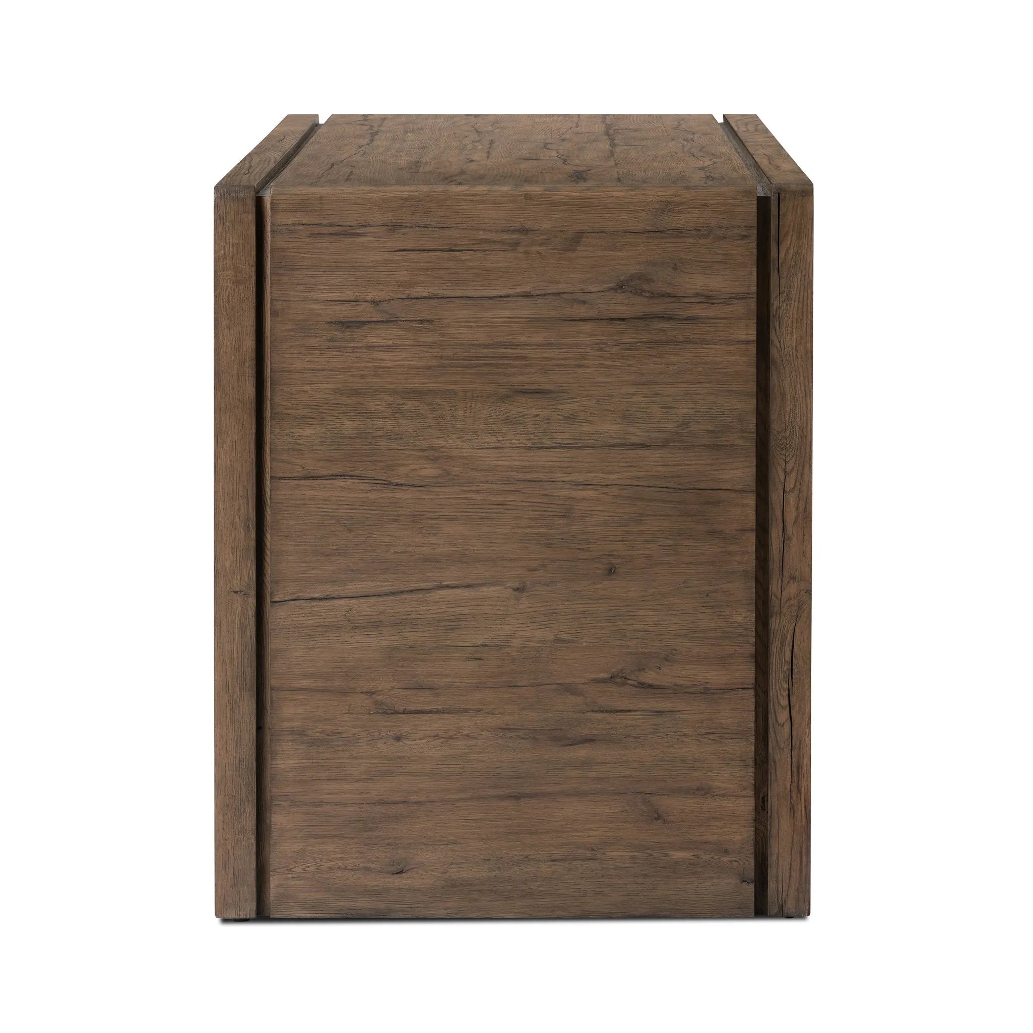 Featuring Henry Rustic Grey Veneer Desk by Four Hands at Amethyst Home. Made from solid reclaimed oak finished in a rustic grey, this slim-profile desk shapes subtly curved corners, bringing a handcrafted look to a minimalist form. Designed in partnership with longtime Four Hands collaborator Thomas Bina and Brazilian designer Ronald Sasson.Overall Dimensi. Amethyst Home provides interior design, new home construction design consulting, vintage area rugs, and lighting in the Washington metro area.