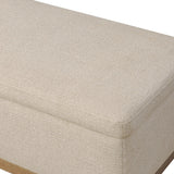 Wrapped in textural cream performance fabric, this spacious trunk doubles as seating at the foot of the bed — or anywhere. Store extra blankets, linens and more. Crafted from oak, the frame and tapered legs with Deco vibes are finished in a worn oak finish. Amethyst Home provides interior design, new home construction design consulting, vintage area rugs, and lighting in the Portland metro area.