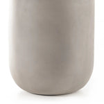 Grey-finished concrete and round shaping make for a naturally sleek planter, indoors or out. Cover or store inside during inclement weather and when not in use Amethyst Home provides interior design, new home construction design consulting, vintage area rugs, and lighting in the Los Angeles metro area.
